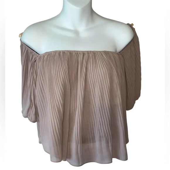 She + Sky Sheer Off-the-Shoulder Top - Picture 2 of 6